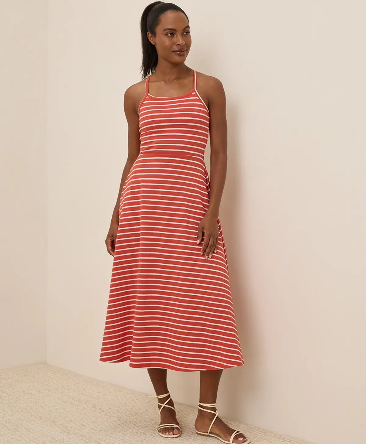 Women Pact Organic Fit & Flare Midi Dress