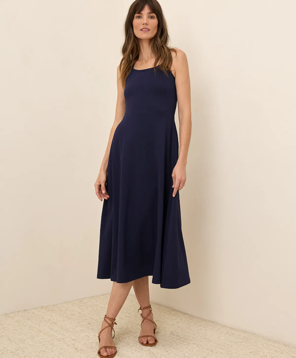 Women Pact Organic Fit & Flare Midi Dress
