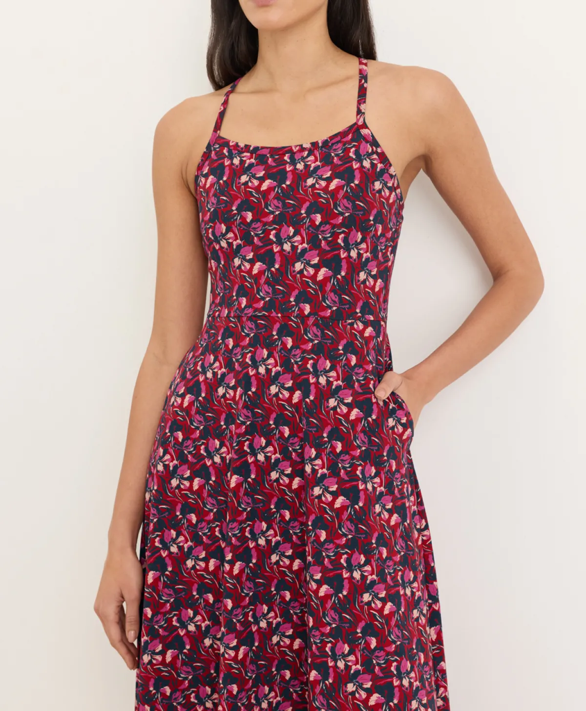 Women Pact Organic Fit & Flare Midi Dress