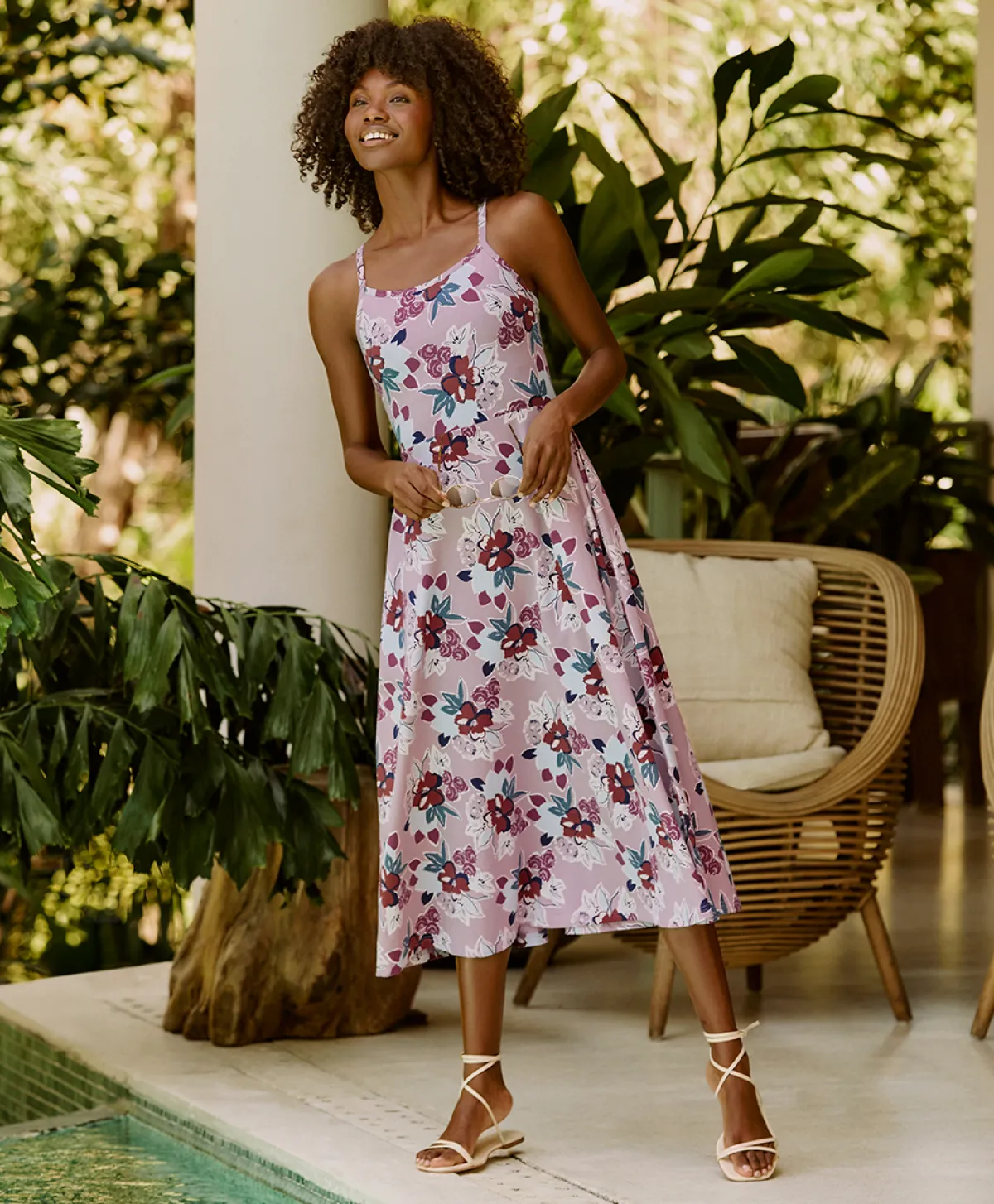 Women Pact Organic Fit & Flare Midi Dress
