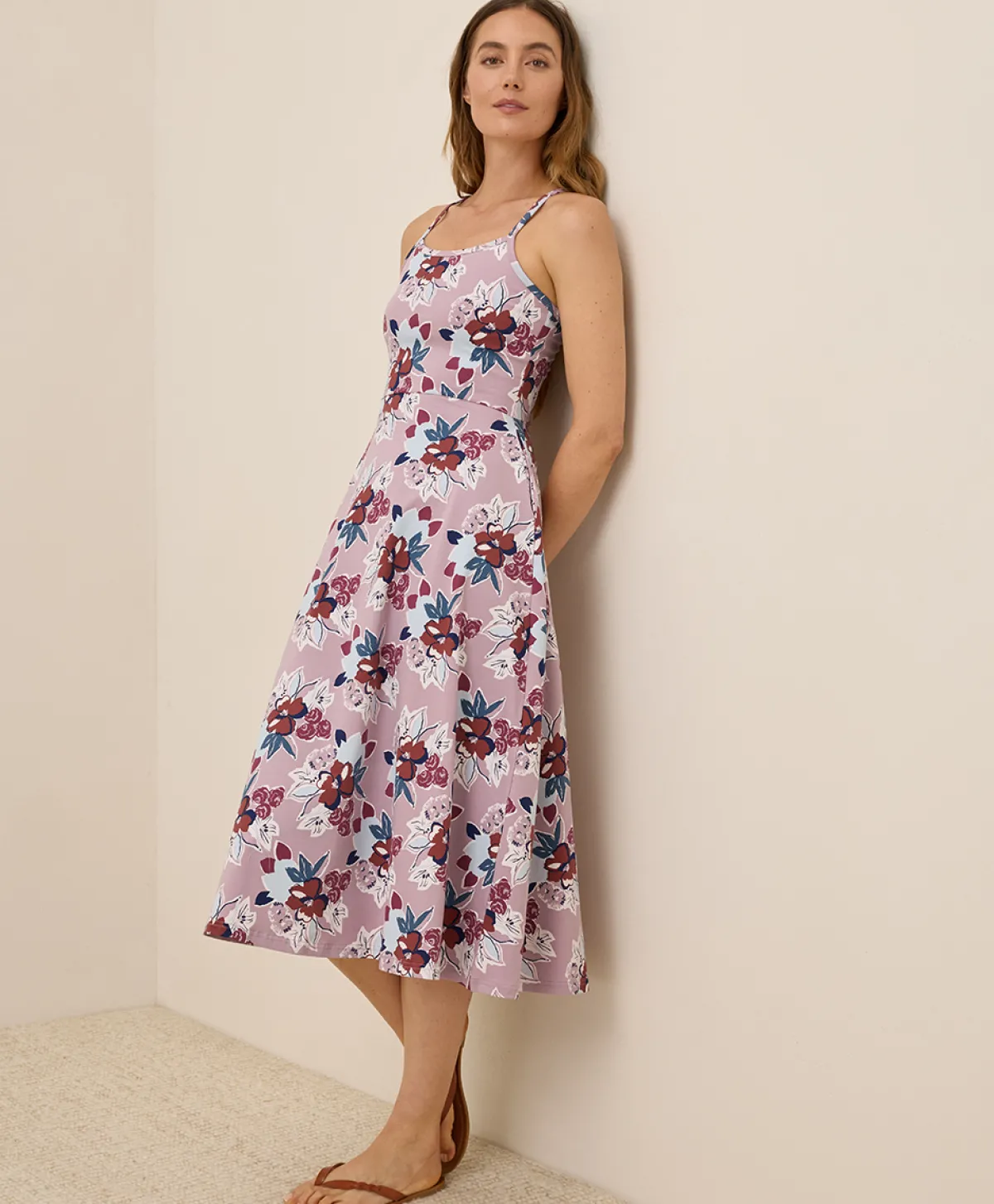 Women Pact Organic Fit & Flare Midi Dress