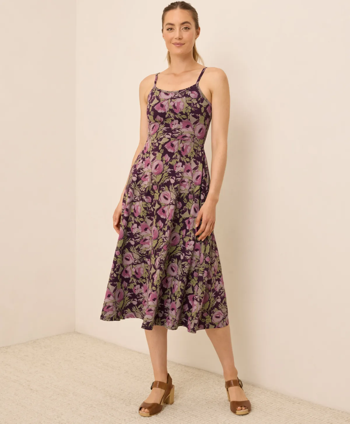 Women Pact Organic Fit & Flare Midi Dress