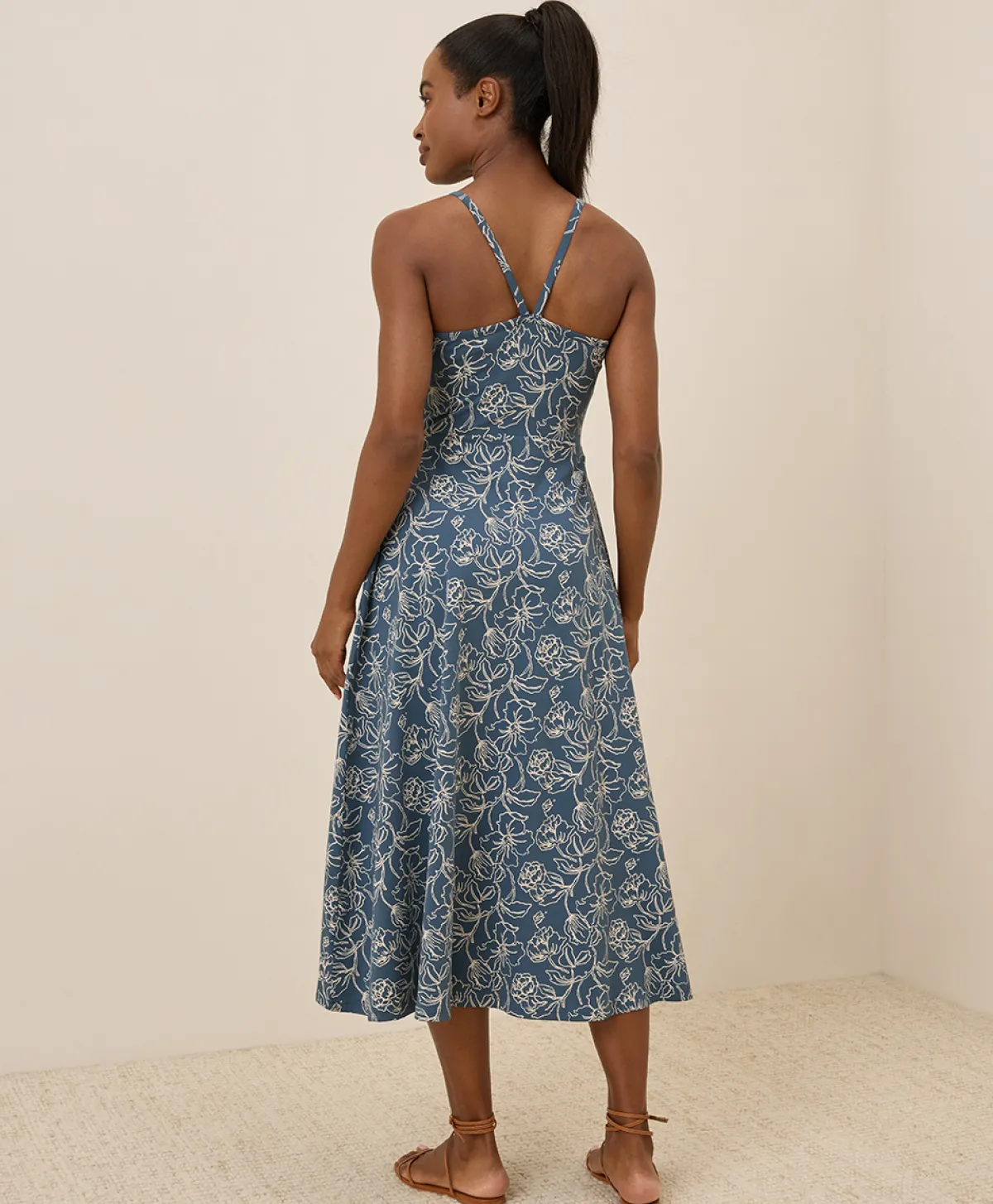 Women Pact Organic Fit & Flare Midi Dress