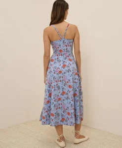 Women Pact Organic Fit & Flare Midi Dress