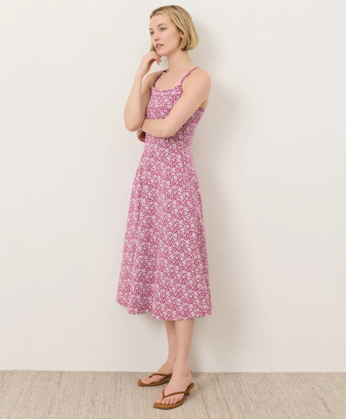 Women Pact Organic Fit & Flare Midi Dress