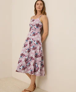 Women Pact Organic Fit & Flare Midi Dress