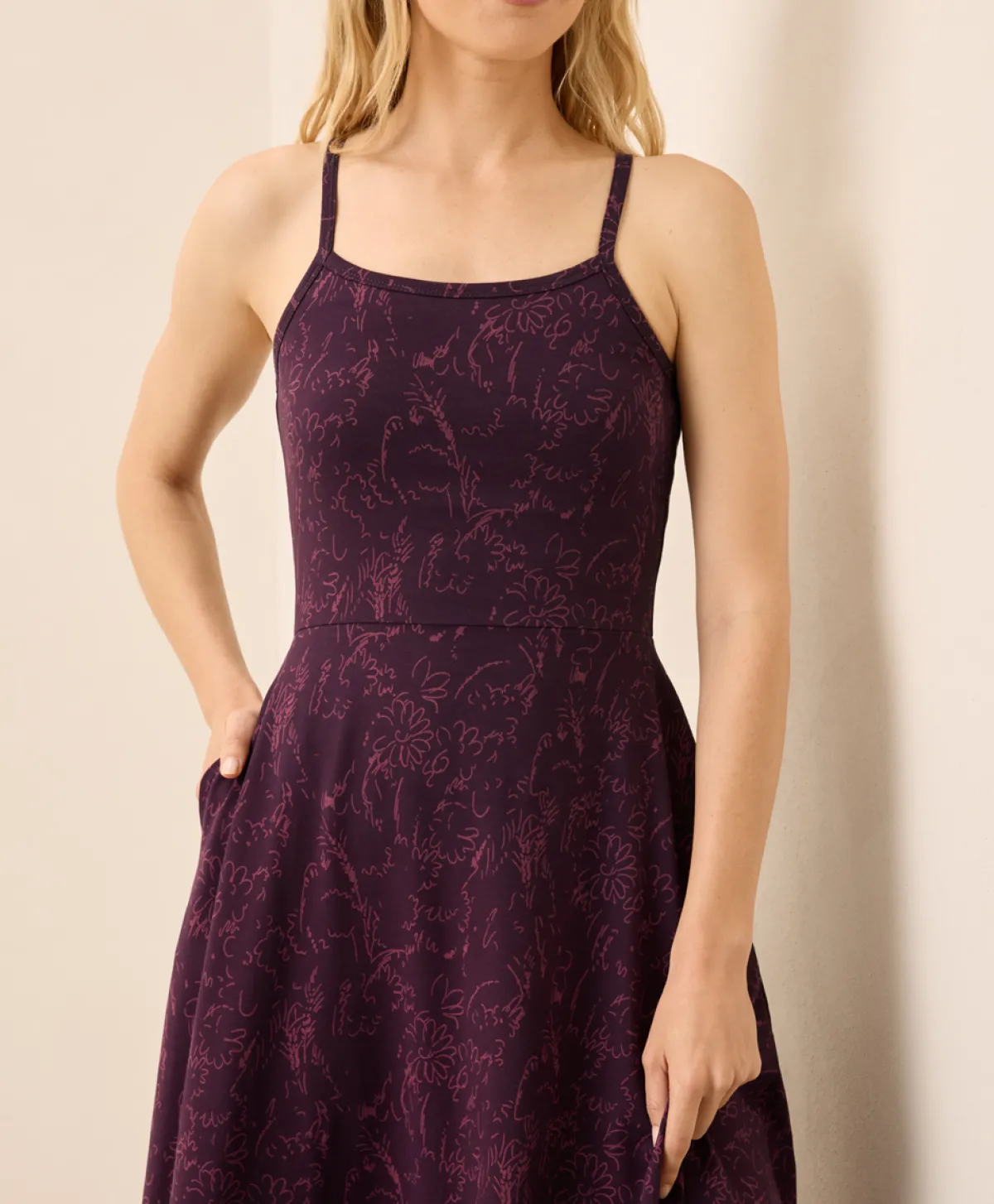 Women Pact Organic Fit & Flare Midi Dress