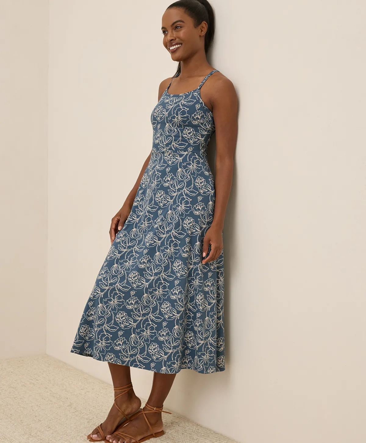 Women Pact Organic Fit & Flare Midi Dress