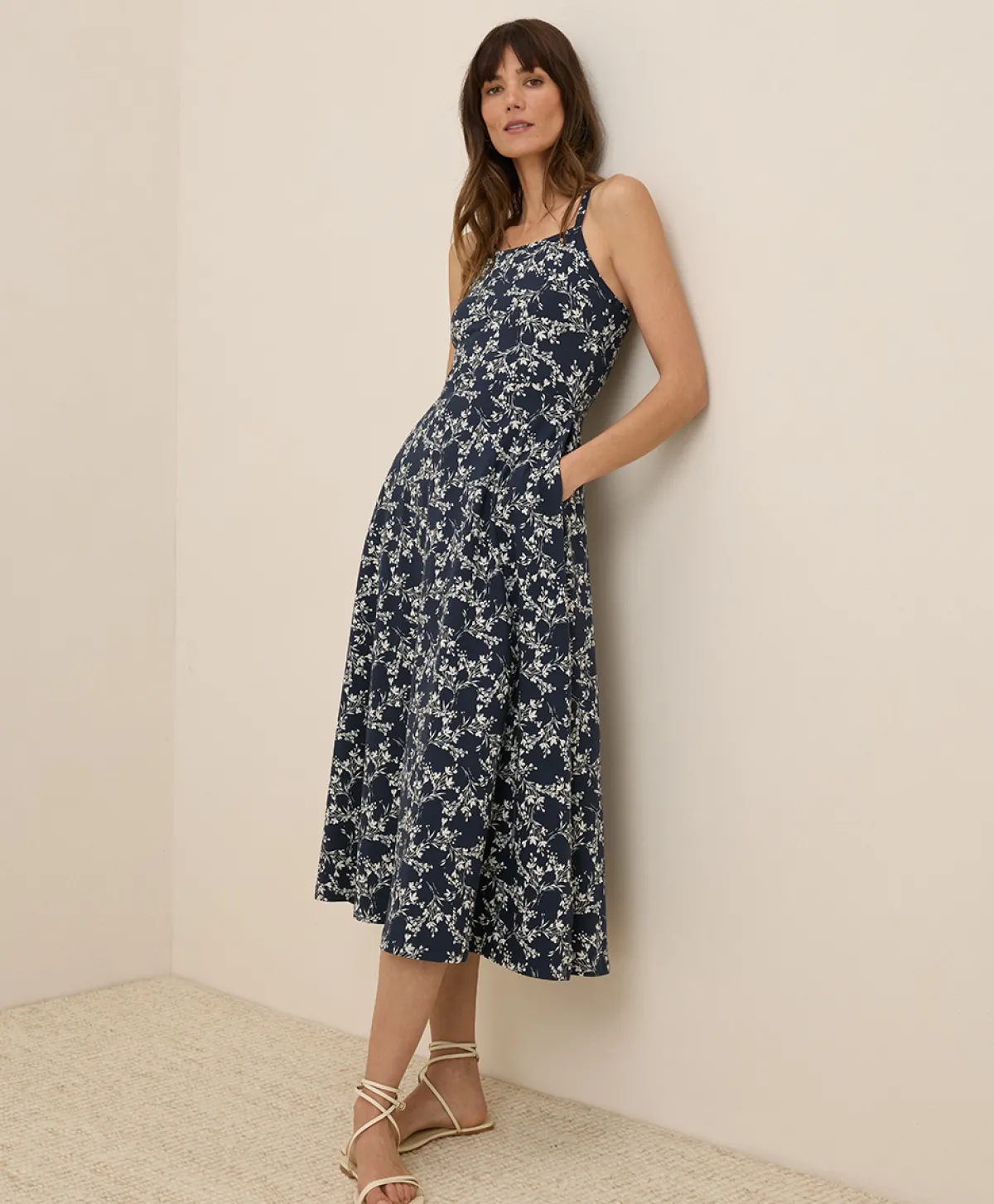 Women Pact Organic Fit & Flare Midi Dress