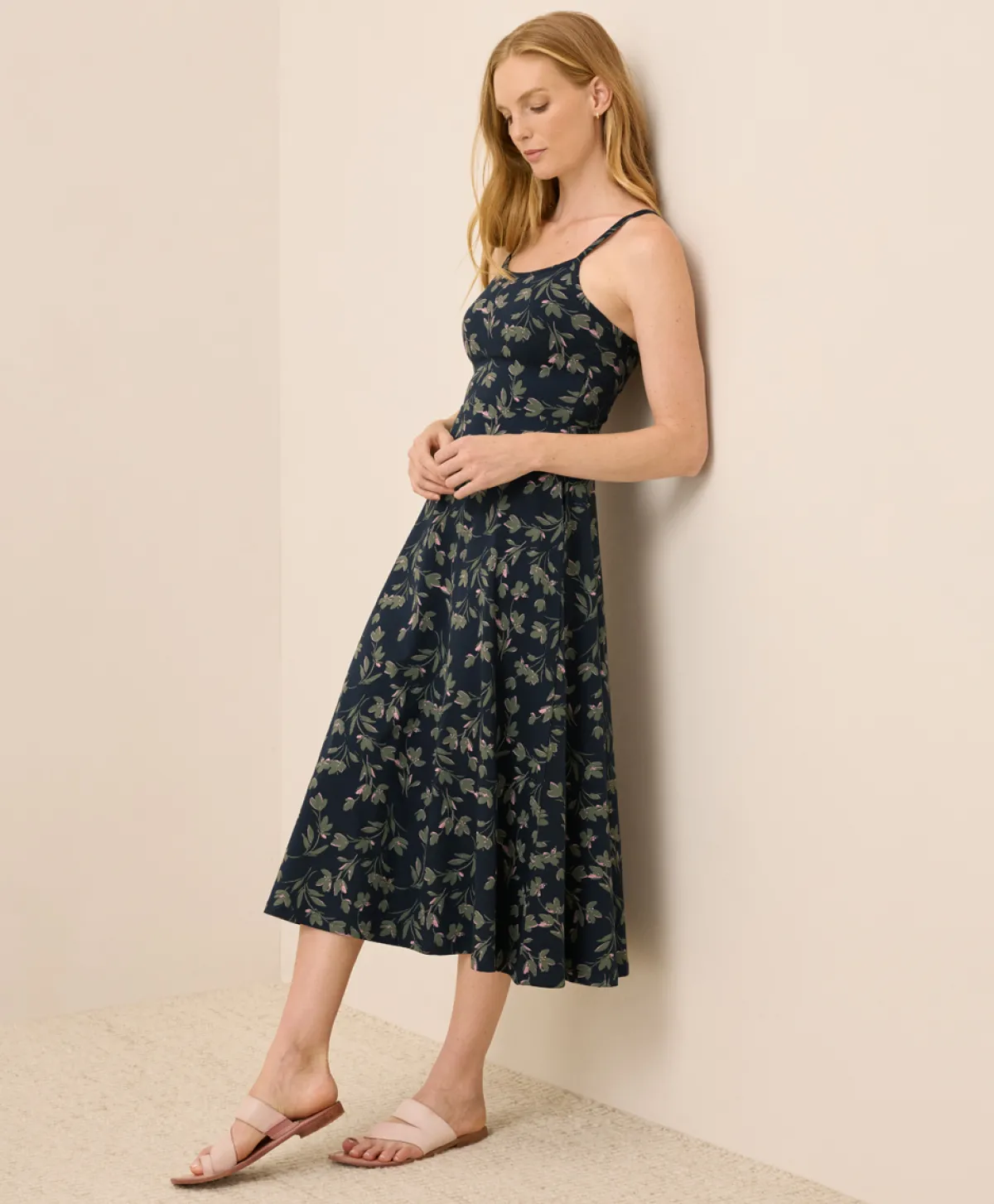Women Pact Organic Fit & Flare Midi Dress
