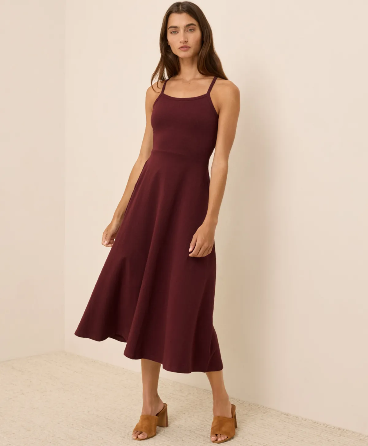 Women Pact Organic Fit & Flare Midi Dress