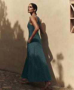 Women Pact Organic Fit & Flare Open Back Maxi Dress