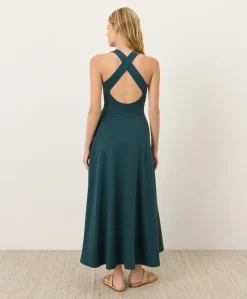 Women Pact Organic Fit & Flare Open Back Maxi Dress