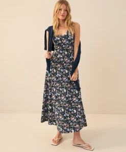 Women Pact Organic Fit & Flare Open Back Maxi Dress
