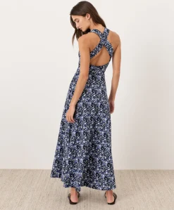 Women Pact Organic Fit & Flare Open Back Maxi Dress
