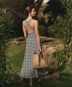 Women Pact Organic Fit & Flare Open Back Maxi Dress