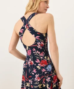 Women Pact Organic Fit & Flare Open Back Maxi Dress