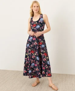 Women Pact Organic Fit & Flare Open Back Maxi Dress