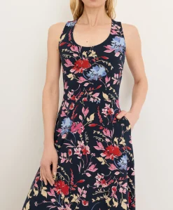 Women Pact Organic Fit & Flare Open Back Maxi Dress