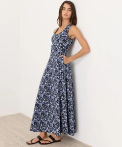 Women Pact Organic Fit & Flare Open Back Maxi Dress