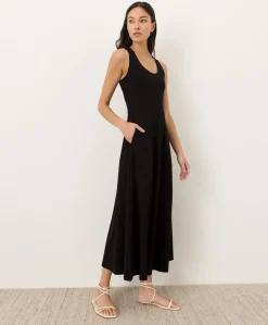 Women Pact Organic Fit & Flare Open Back Maxi Dress