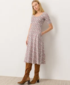 Women Pact Organic Fit & Flare Signature Scoop Dress