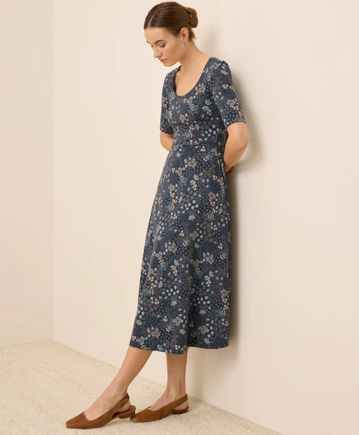 Women Pact Organic Fit & Flare Signature Scoop Dress