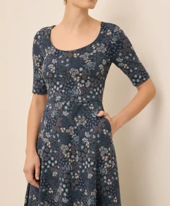 Women Pact Organic Fit & Flare Signature Scoop Dress