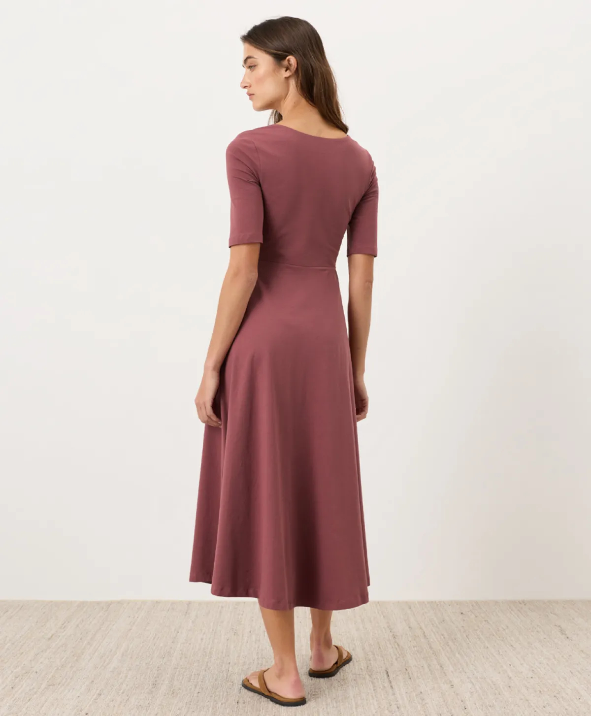 Women Pact Organic Fit & Flare Signature Scoop Dress