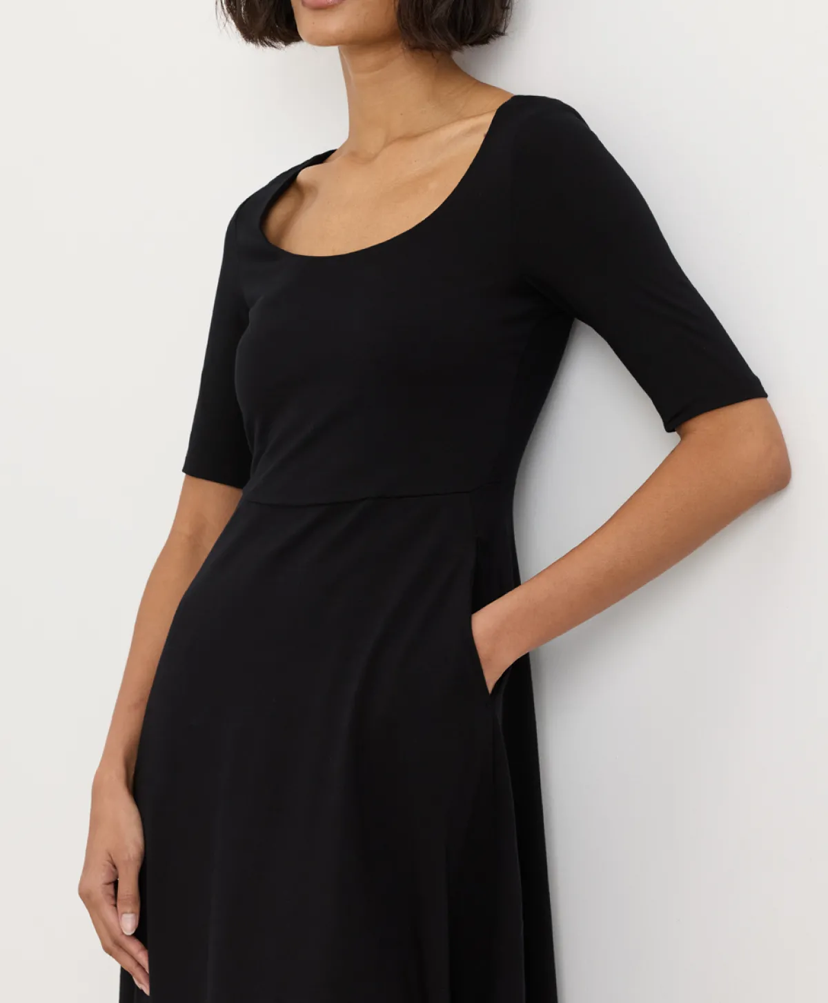 Women Pact Organic Fit & Flare Signature Scoop Dress