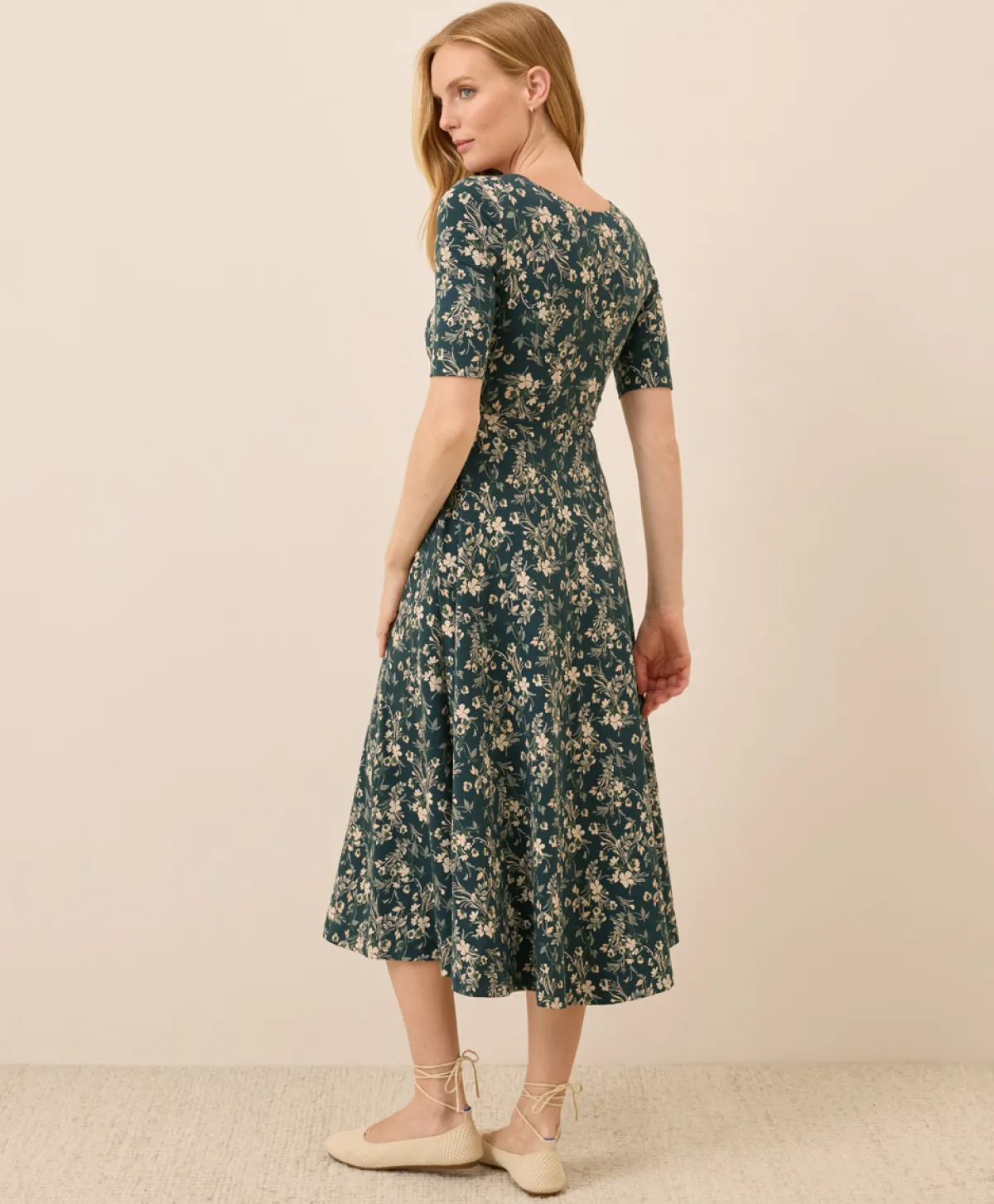 Women Pact Organic Fit & Flare Signature Scoop Dress