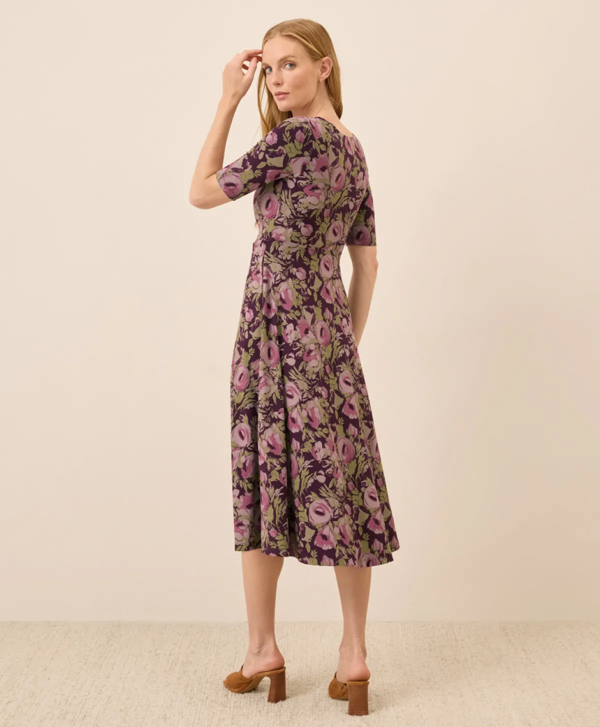 Women Pact Organic Fit & Flare Signature Scoop Dress