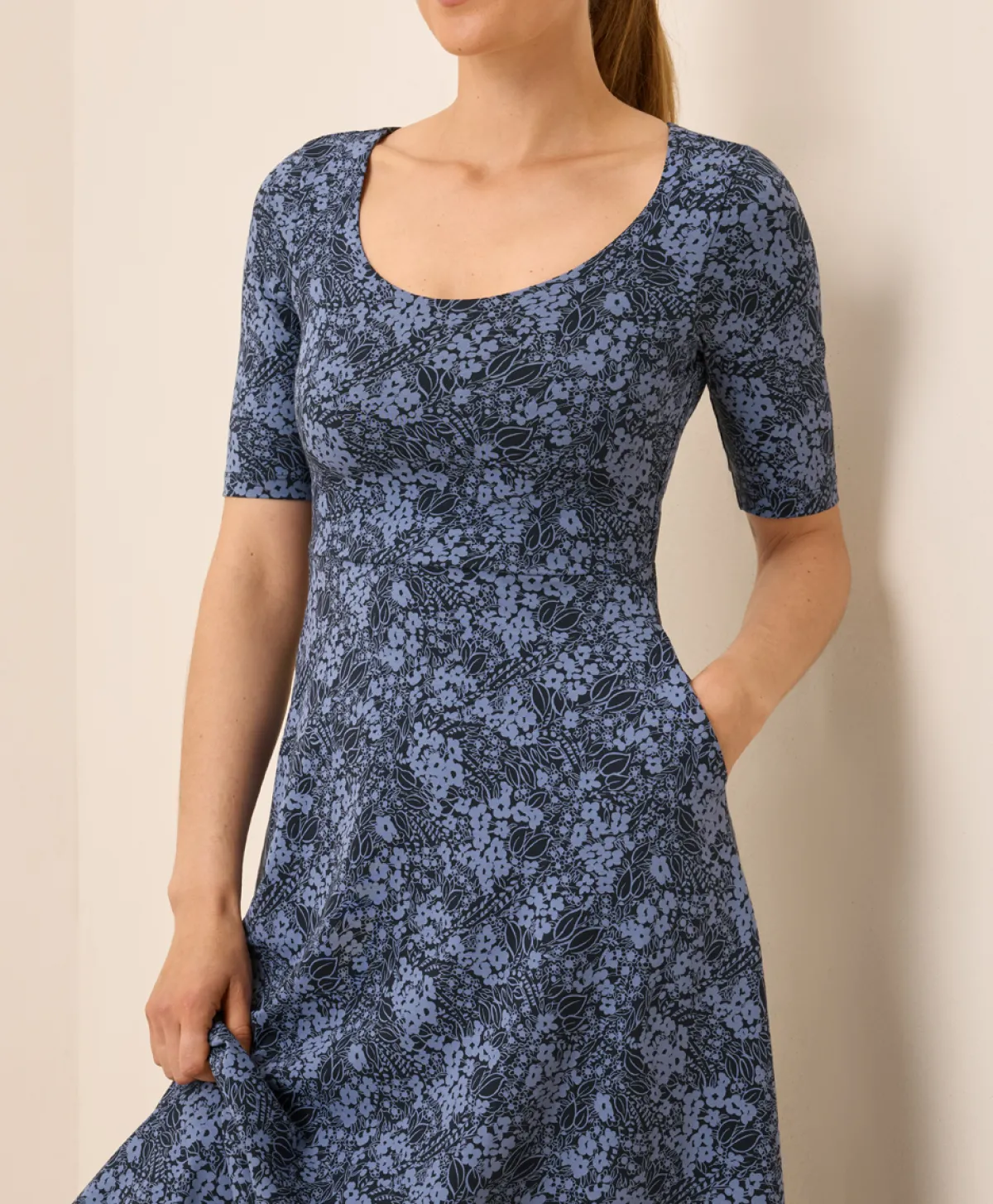 Women Pact Organic Fit & Flare Signature Scoop Dress