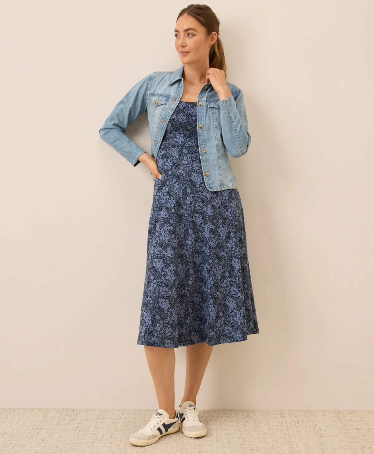 Women Pact Organic Fit & Flare Signature Scoop Dress