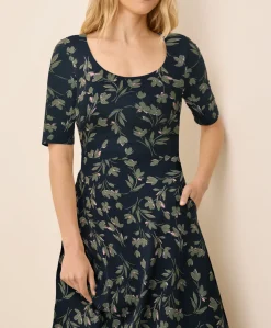 Women Pact Organic Fit & Flare Signature Scoop Dress
