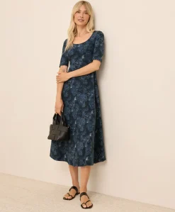 Women Pact Organic Fit & Flare Signature Scoop Dress