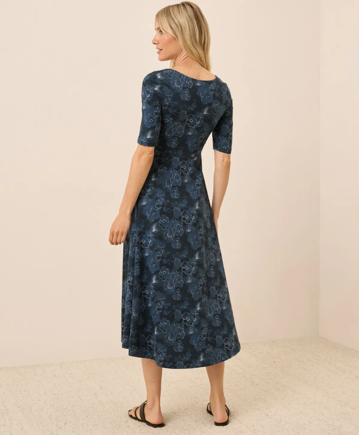 Women Pact Organic Fit & Flare Signature Scoop Dress