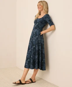 Women Pact Organic Fit & Flare Signature Scoop Dress