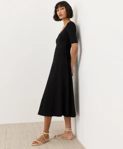 Women Pact Organic Fit & Flare Signature Scoop Dress