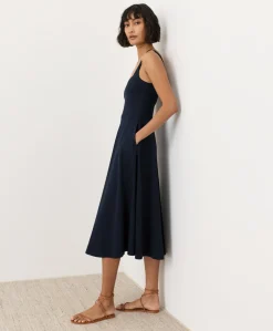 Women Pact Organic Fit & Flare Square Neck Dress