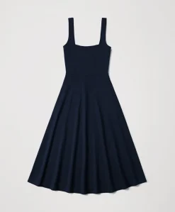 Women Pact Organic Fit & Flare Square Neck Dress