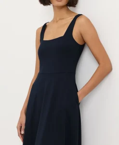 Women Pact Organic Fit & Flare Square Neck Dress