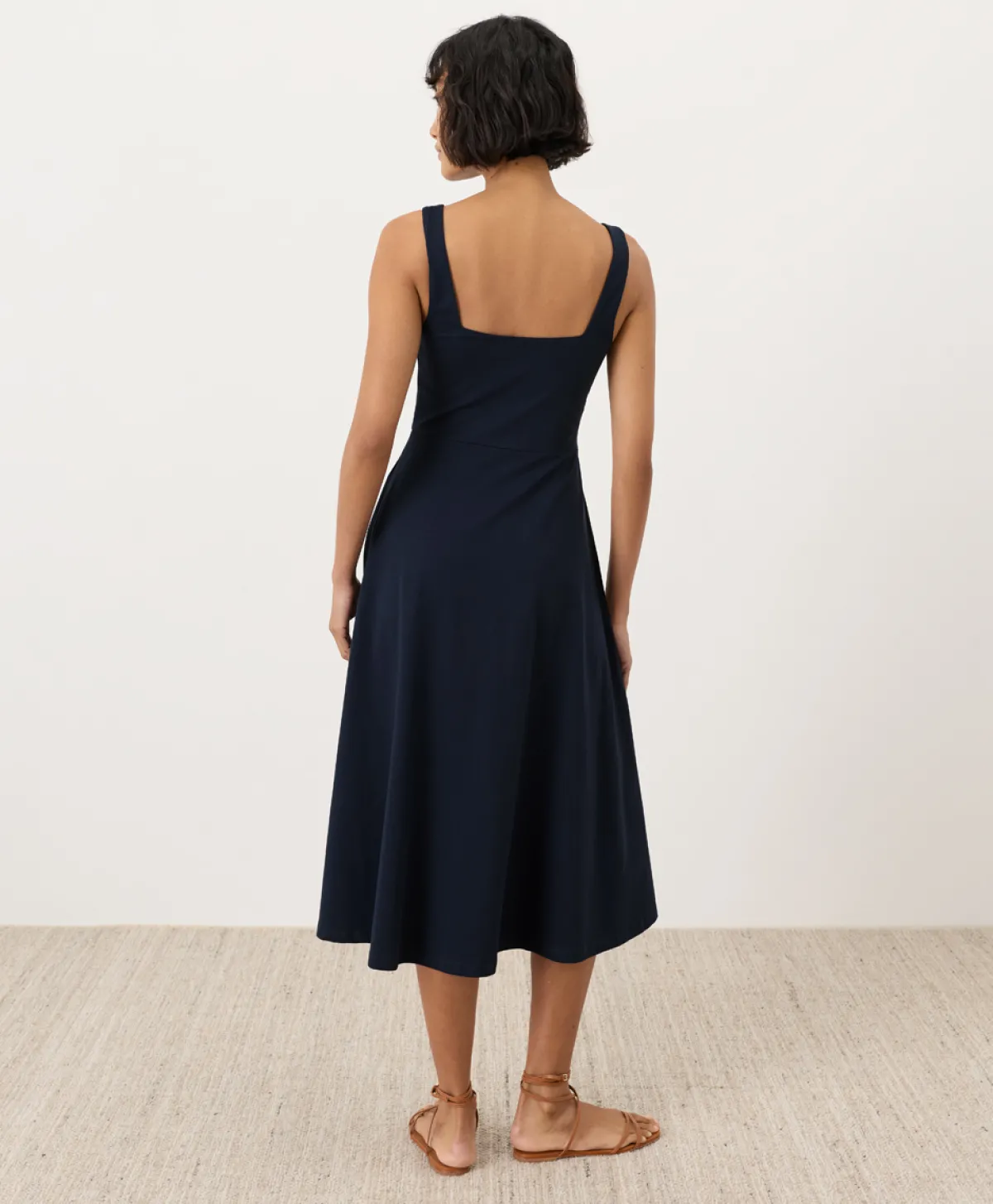 Women Pact Organic Fit & Flare Square Neck Dress