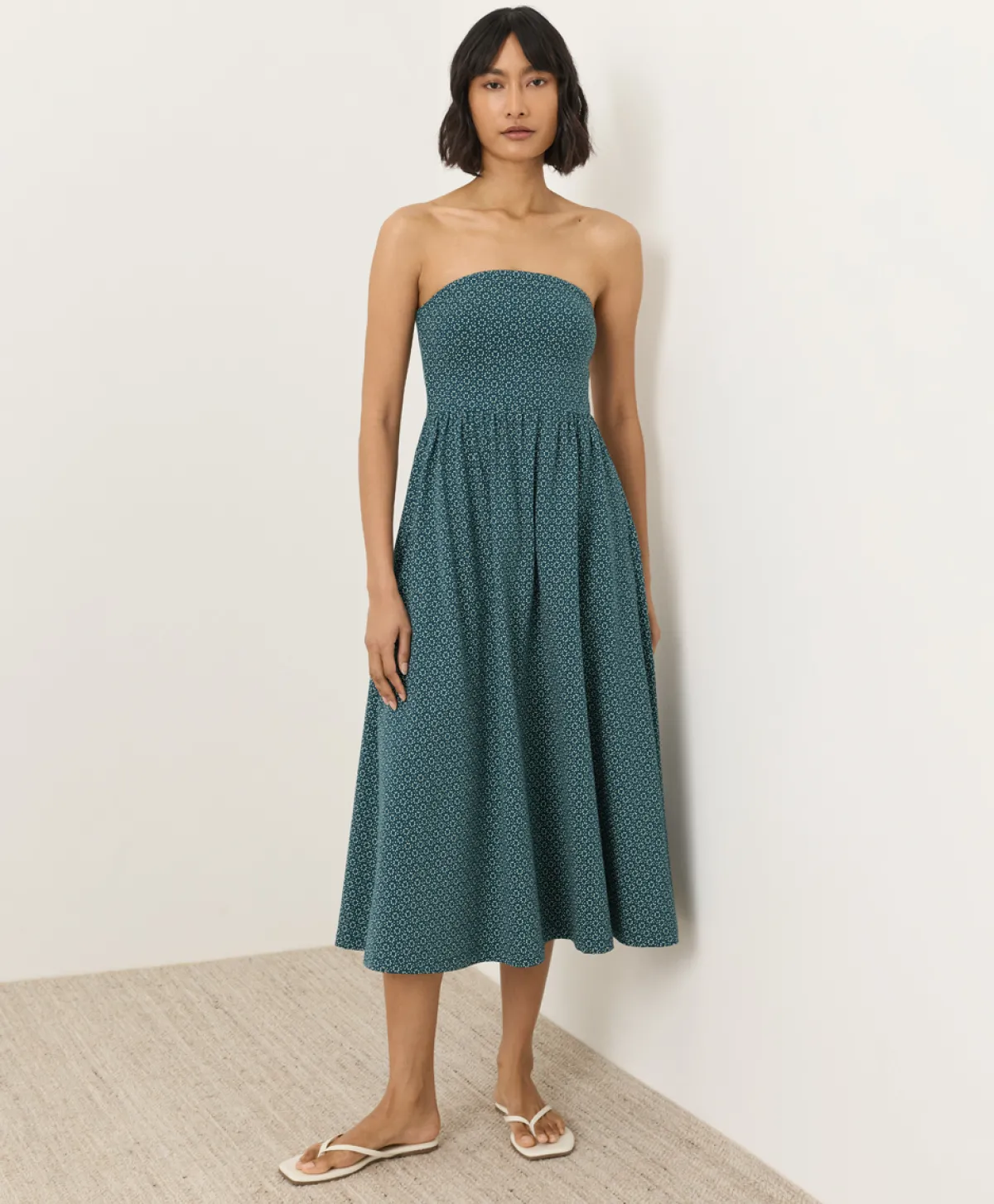 Women Pact Organic Fit & Flare Strapless Dress