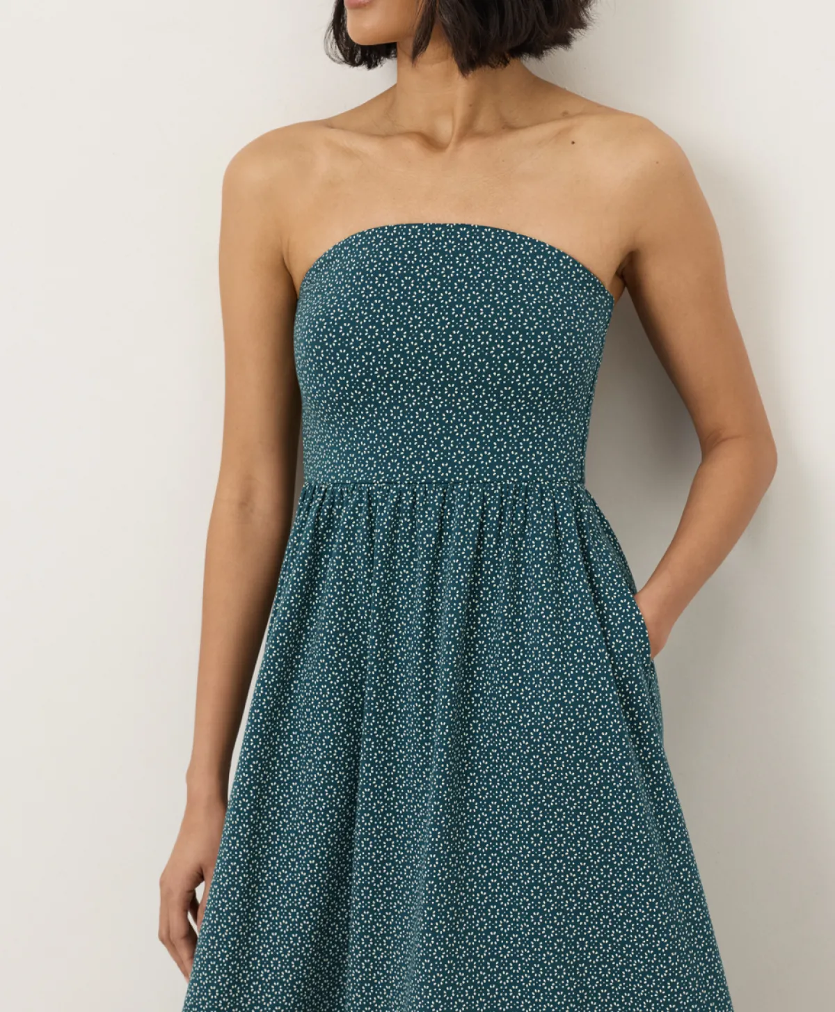 Women Pact Organic Fit & Flare Strapless Dress