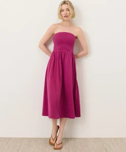 Women Pact Organic Fit & Flare Strapless Dress