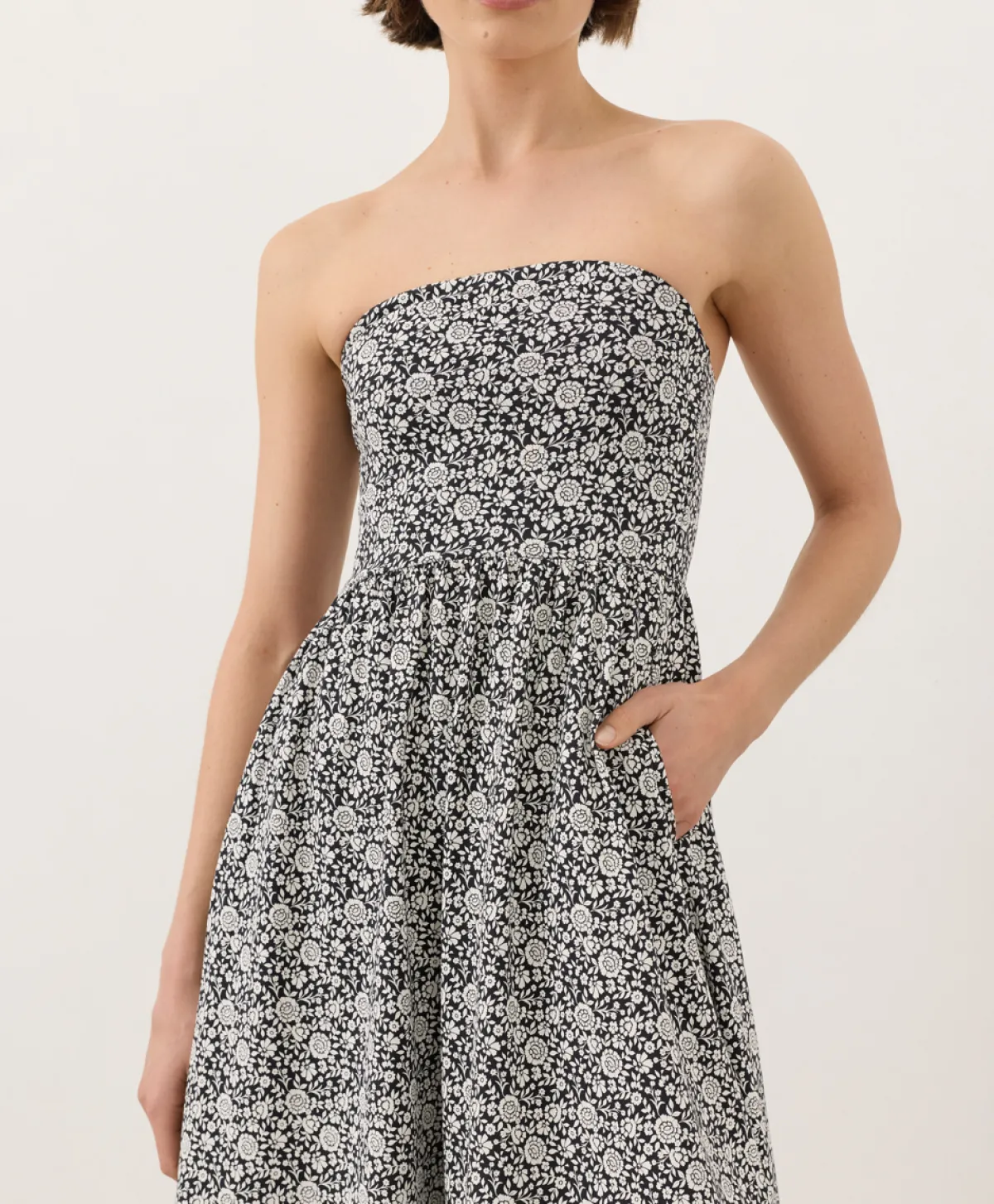 Women Pact Organic Fit & Flare Strapless Dress