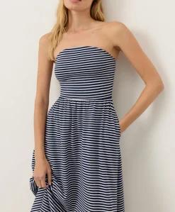 Women Pact Organic Fit & Flare Strapless Dress