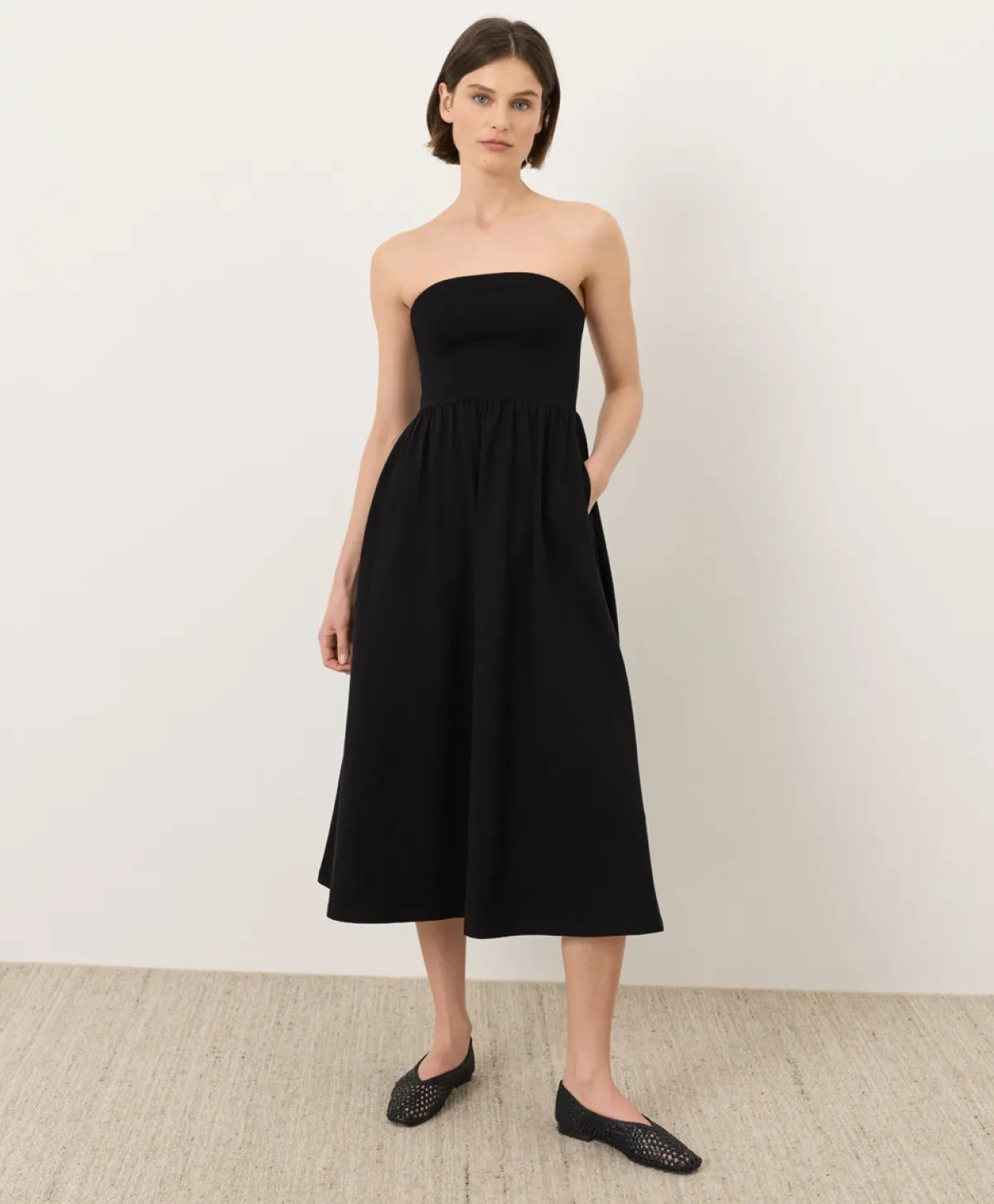 Women Pact Organic Fit & Flare Strapless Dress