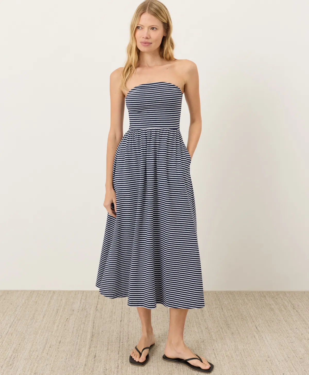 Women Pact Organic Fit & Flare Strapless Dress